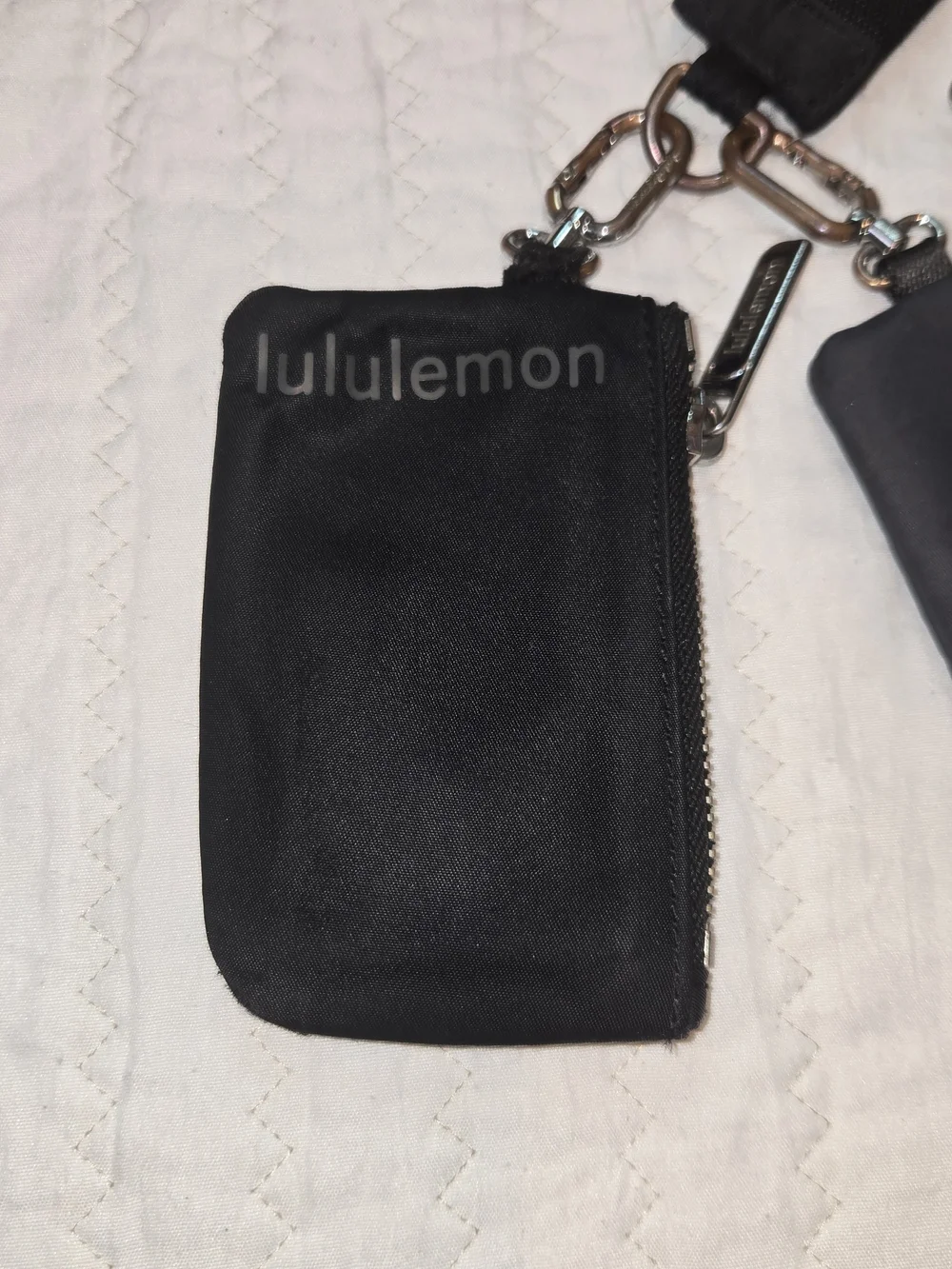 lululemon athletica Black Double Key & Card Holder Wristlet
